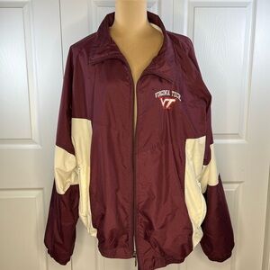 Vintage Holloway Man’s Burgundy and Cream Virginia Tech Jacket